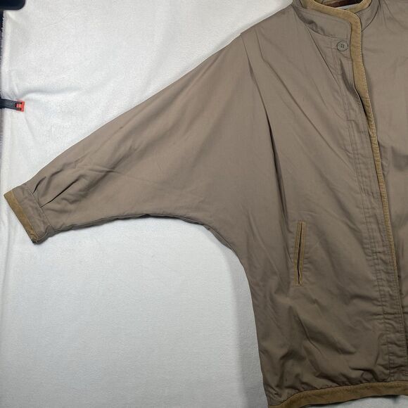 Vintage Foxland Barn Coat Plaid Wool Lined Jacket Corduroy Trim Women’s 16 - Picture 7 of 15